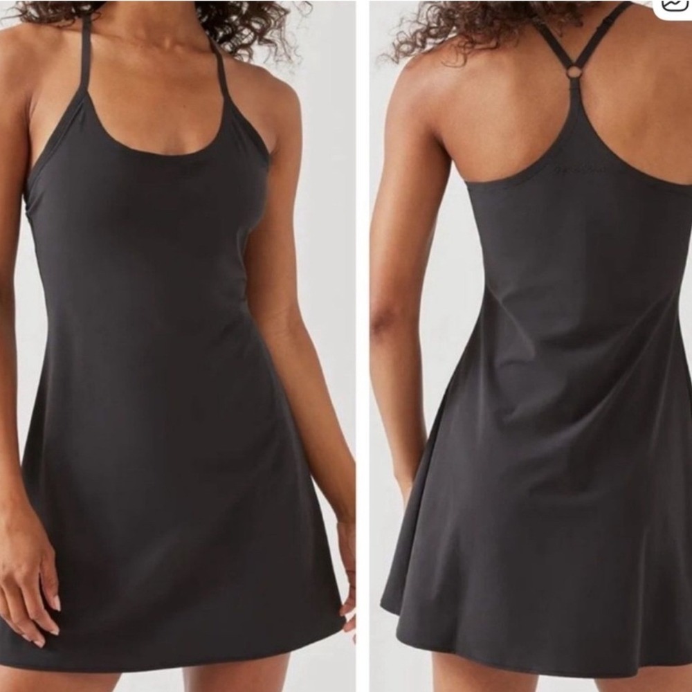 Outdoor Voices Workout Dress Size‎ S Built In Shorts Black Activewear Pockets